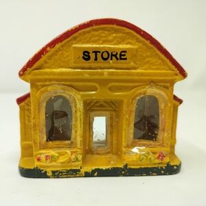 Vintage Plaster Christmas or Train Putz House General Store MADE IN JAPAN